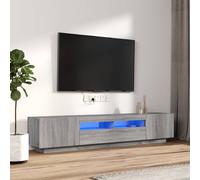 (Grey sonoma) vidaXL TV Cabinet with LED Lights TV Stand Media Unit Furniture Multi Colours