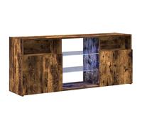 Vidaxl Tv Cabinet With Led Lights Smoked Oak 120X30X50 Cm