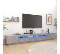 vidaXL TV Cabinet with LED Lights Concrete Grey 300x35x40 cm