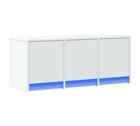 TV Cabinet with LED Stand Media Unit White Engineered Wood vidaXL