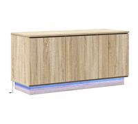 100cm Large TV Unit TV Stand Cabinet Sideboard with RGB LED Lights Living Room