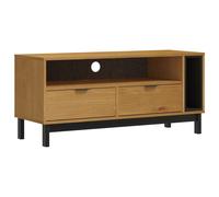 TV Cabinet Wooden Unit Media Stand FLAM Solid Wood Pine vidaXL