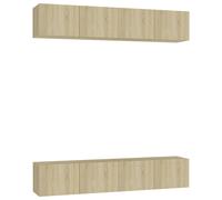 TV Cabinets TV Stands TV Units Media Cabinet Engineered Wood 4 pcs vidaXL