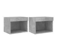 TV Cabinet Set 2 pcs Black Oak 40 x 30 x 30 cm Engineered Wood