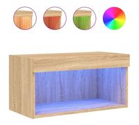 vidaXL TV Cabinet with LED Lights TV Stand Media Cabinet TV Unit Sonoma Oak