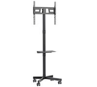 TV Cart Stand Professional 32" - 55" VESA 25kg Wheels Adjustable Height Tilt