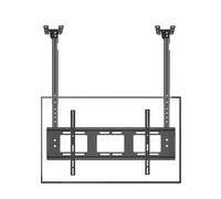 TV Ceiling Mount Bracket - Adjustable Heavy-Duty Design for 55-86 inch LED Screens, Double Bar Tilt for Optimal Viewing Angle