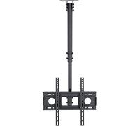 TV Ceiling Mount Bracket with Adjustable Tilt and Swivel for Shopping Mall, Workplace, Street Shop, Black