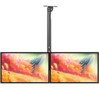 TV Ceiling Mounting Bracket, Left/right 360° Swivel And Tilt TV Bracket, Fits 32-42’ TVs, Two (2) Screens Can Be Mounted, Secured With Expansion Screws