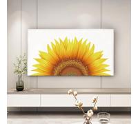 TV Cover 32-80 Inches Universal Dustproof & Sunscreen Protector for LCD/LED Screens Modern Simple Decor Washable Cover for Flat/Curved TVs, Wall Mounted & Standing-flower1||80inch