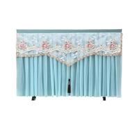 Tv Cover Does Not Take Off The TV Cover When Turned on Non Removable Lace Embroidered Hanging Set(Color05 blue,140 x Height85cm)