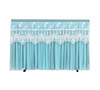 Tv Cover Does Not Take Off The TV Cover When Turned on Non Removable Lace Embroidered Hanging Set(Style04 blue,130 x Height80cm)