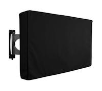 Tv Cover Grey Outdoor TV Screen Cover Weatherproof Universal Protector Dustproof Waterproof Case for 22-65'' Television(Black,36x38inch)