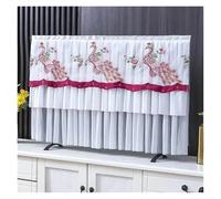 TV Cover Lace TV Dust Cover Desktop Wall Mounted LCD Turn On The Simple Hanging For Household Use Without Removing It(Color21,115 x Height 75cm)