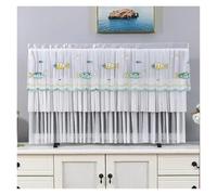 TV Cover Lace TV Dust Cover Desktop Wall Mounted LCD Turn On The Simple Hanging For Household Use Without Removing It(WHITE,195 x Height 120cm)