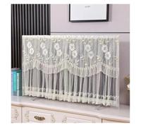 TV Cover Minimalist TV Dust Cover Do Not Remove The Desktop Mounted When Starting Up Comfortable Lace Dustproof Cloth(Beige,160 x Height 95cm)