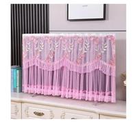 TV Cover Minimalist TV Dust Cover Do Not Remove The Desktop Mounted When Starting Up Comfortable Lace Dustproof Cloth(Pink,95 x Height 65cm)