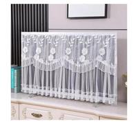 TV Cover Minimalist TV Dust Cover Do Not Remove The Desktop Mounted When Starting Up Comfortable Lace Dustproof Cloth(White,130 x Height 85cm)