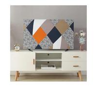 TV Cover Modern Printed TV Covers All Inclusive Dust Proof Protector For LCD Computer Elasticity Cover Household Washable Antifouling(1,70 inch-160x96cm)