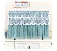 TV Cover TV Cover Lace Embroidery Living Room 75 Inch 85 Dust Simple Set Wall Mounted LCD Yarn Curtain(Green,130x80cm)