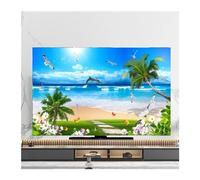 TV Cover TV Cover Towel 43 Inch 55 50 65 Hanging LCD Multi-size Universal Decoration(02,37inch(87x60cm))