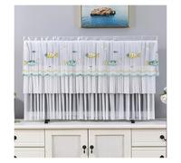 TV Cover TV Dust Cover Can Be Turned on Without Remove The Hanging Desktop Thin LCD Protective with Lace Simple(Color 014,120x70cm)