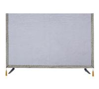 Tv Cover TV Set Cover Hanging Desktop Plain Silk Satin Cloth Simple Universal towel(Light Grey,136x85 cm)