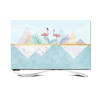 Tv Covers Simple TV Dust Cover Cloth Fabric Household 42 55 58 80 Inch Hanging Curved Screen Blocking Covers(Color-03,75Inch(175x100cm))