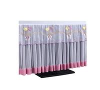 Tv Covers TV Cover Lace Fabric Door Curtain Circle Can Be Flipped Dust Monitor Screen Home Decorations(Color-07)
