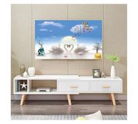 Tv Covers TV Cover Printing Elastic Force Television Hood Dust Cloth 32-75 Inch Currency Simple Style(Color 05,43-46 inch)