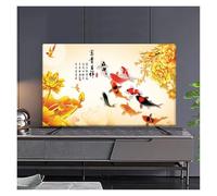 Tv Covers TV Cover Printing Elastic Force Television Hood Dust Cloth 32-75 Inch Currency Simple Style(Color 19,75-85 inch)