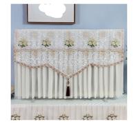 Tv Covers TV Cover Tassel Lace Soft And Breathable Chiffon Television Protective Cover Wall Mounted Vertical Universal TV Dust Hood(Color-05,125x Height 80cm)
