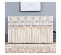 Tv Covers TV Cover Tassel Lace Soft And Breathable Chiffon Television Protective Cover Wall Mounted Vertical Universal TV Dust Hood(Color-02,135x Height 80cm)