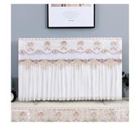 Tv Covers TV Cover Tassel Lace Soft And Breathable Chiffon Television Protective Cover Wall Mounted Vertical Universal TV Dust Hood(Color-03,135x Height 80cm)