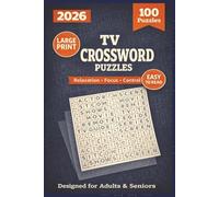 TV Crossword Puzzle: 100 Large-Print Puzzles Inspired by Classic Television for Relaxation & Easy Focus