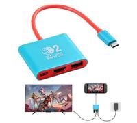 TV Dock for Switch/Switch OLED, Portable TV Docking 3-in-1 USB C Hub with 4K@60Hz HDR USB-C 3.0 Docking Station Compatible with Nintendo Switch, USB-A Port, 100W Charging
