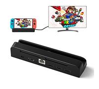 TV Dock Station for Nintendo Switch/OLED,Portable Dock with 1000Mbs LAN Port 4K HDMI TV USB 2.0 Port and USB C Charging Port for Switch(Not Support Switch 2