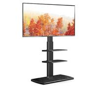 TV Floor Stand for 32 39 40 43 49 50 55 60 65 70 Inch TVs, Tall TV Stands with Sturdy Wood Base, Universal Corner Stand