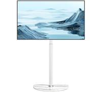 TV Floor Stand for 32-65 Inch LED LCD OLED Flat Curved TVs with ± 25 Degree Swivel, Height Adjustable Corner TV Stand up to 40kgs