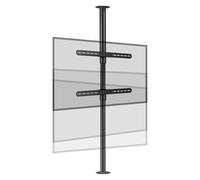 TV Floor Stand for 32-75 Inch Screens, Adjustable Height, 360 Degree Rotating Bracket, Swivel TV Frame for Living Room, Bedroom, or Partition Wall