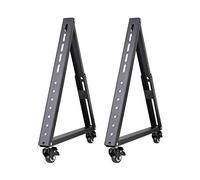 Tv Floor Stand Low-Profile Stage TV Rack with Wheels Mobile Floor Stand Screen Conference 32-65 Inch