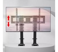 TV Floor Stand - Motorised TV Bracket Stand,Double Column Height Low Bass Rise And Fall Smoothly,With Remote Control And Memory Setting,For 55-100inch Tv,Can Be Hidden In