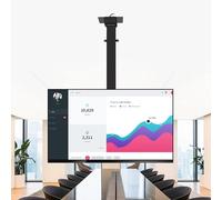 TV Floor Stand - Motorized Ceiling Mount with Remote Control, 360° Manual Rotation, Telescopic Electric Drop Down TV Lift, Fits 26-43 Inch TVs