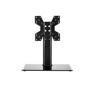 Tv Floor Stand Swivel Table TV Stand for 32 to 55 Inch Flat Curved Screen Height Adjustable Pedestal Bracket with Tempered Glass Base Holds Up to 60 Kgs Max. VESA 100x100/300x400mm