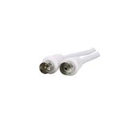 kenable TV Freeview RF Aerial Male to Female Coaxial Extension White Cable 1m