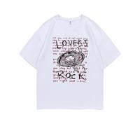 Tv Girl Lovers Rock Song Tshirt,Cotton Printed Short Sleeve Top (Whtie,M)