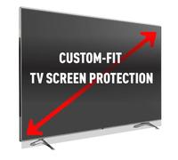 TV Guard Custom Size TV Screen Protector - Compatible with All Brands & Models | Scratch-Resistant | Sizes 24"-120" | For LCD, OLED, LED, QLED 4K TVs | Easy Installation