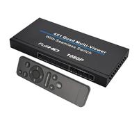 TV HD Splitter, HD Cable Splitter |. 4 in 1 HD Adapter Video Splitter Screen Video Splitter Switcher, HD Viewer for Home Restaurants