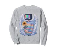 TV Head Man Angel Wings Eye Sunflower Weirdcore Aesthetic Sweatshirt