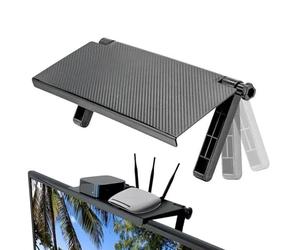 TV Height Adjustable Bracket for Screens and TV, Floating Bracket No Drilling for Routers Soundbar Consoles Camera DVD Player and Multimedia Devices